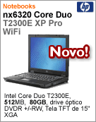 RD103LA - Notebook Compaq HP nx6320 Intel Core Duo T2300E (1.66GHz) 512MB 80GB 15
