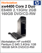 RL340LA - Desktop-PC de alta performance Workstation HP xw4400 Intel Core 2 Duo E6400 (2.13GHz) 2GB 160GB SATA DVD/CD-RW