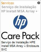 Serviço de Instalação HPE Install MSA Array + Enclosure SVC  (Figura somente ilustrativa, não representa o produto real)
