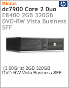 VN081LA - Desktop-PC Business HP dc7900 Intel Core 2 Duo E8400 (3.00GHz) 2GB 320GB DVD-RW Vista Business SFF