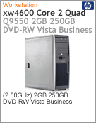 VP243LA - Desktop-PC de alta performance Workstation HP xw4600 Intel Core 2 Quad Q9550 (2.80GHz) 2GB 250GB DVD-RW Vista Business