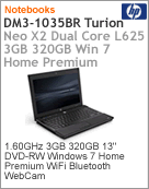 VR765LA - Notebook Pavilion HP dm3-1035br Turion Neo X2 Dual-Core L625 (1.60GHz) 3GB 320GB 13" DVD-RW Windows 7 Home Premium Wi-Fi Bluetooth WebCam