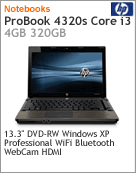WW240LA - Notebook ProBook HP 4320s Intel Core i3-350M (2.26GHz) 4GB 320GB 13.3