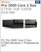 XA688LA - Desktop-PC Pro HP 3000 Intel Core 2 Duo E7500 (2.93GHz) 3GB 320GB DVD-RW Windows 7 Professional SFF