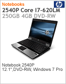 XV056LA - Notebook EliteBook HP 2540p Intel Core i7-640LM (2/13GHz) 4GB 250GB 12.1