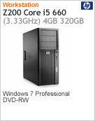 XV091LA - Desktop-PC de alta performance Workstation HP Z200 Intel Core i5-660 (3.33GHz) 4GB 320GB DVD-RW Windows 7 Professional (Substitui WP852LA#AC4)