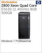 XV099LA - Desktop-PC de alta performance Workstation HP Z800 Intel Xeon Quad-Core E5620 (2.40GHz) 8GB 500GB DVD-RW Windows 7 Professional 64