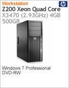 XX623LT - Desktop-PC de alta performance Workstation HP Z200 Intel Xeon Quad-Core X3470 (2.93GHz) 4GB 500GB DVD-RW Windows 7 Professional