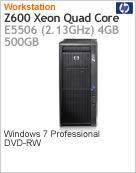 XX625LT - Desktop-PC de alta performance Workstation HP Z600 Intel Xeon Quad-Core E5506 (2.13GHz/800MHz FSB/4MB L3) 4GB 500GB DVD-RW Windows 7 Professional 64