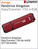 DT150/64GB - PenDrive Kingston DataTraveler 150 de 64GB (DT150/64GB)