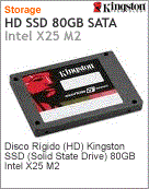 SNV225-S2/80GB - Unidade de Disco Rgido (HD) de Estado Slido [SSD] 80GB Kingston SSDNow V+ Series Intel X25 M2