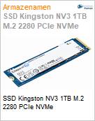 SSD Kingston NV3 1TB M.2 2280 PCIe NVMe  (Figura somente ilustrativa, no representa o produto real)