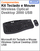 65V-00002 - Microsoft Kit Teclado e Mouse Wireless Optical Desktop 2000 USB