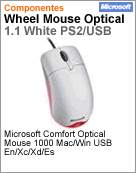 D66-00068 - Microsoft Wheel Mouse Optical 1.1 White PS2/USB