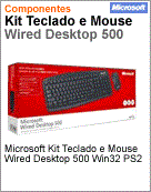 ZG7-00011 - Microsoft Kit Teclado e Mouse Wired Desktop 500 Win32 PS2