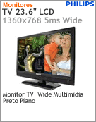 241B1TB/78 - Monitor TV 23.6 LCD Philips 241B1TB/78 1360x768 5ms Wide HDMI Preto Piano