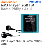 SA1926/55 - MP3 Player 2GB FM Radio Philips Azul