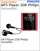 SA1928/55 - MP3 Player 2GB Philips Vermelho