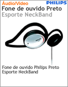 SHS390/00 - Fone de ouvido Philips Preto Esporte NeckBand
